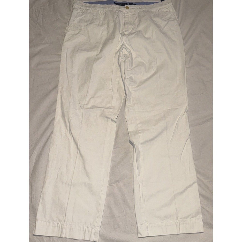 Tommy Hilfiger Chino Pant White Cotton 36x30 Casual Classy Date Night Preppy